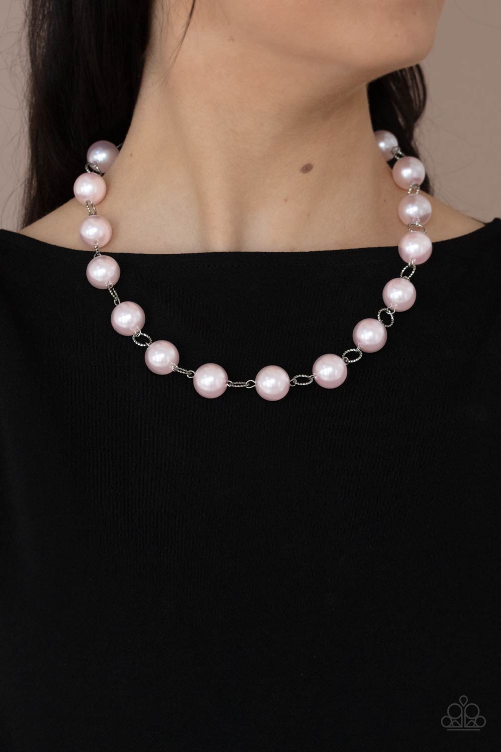 Ensconced in Elegance Pink Paparazzi Necklace Cashmere Pink Jewels