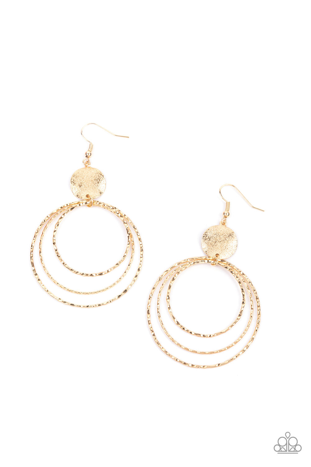 Universal Rehearsal Gold Paparazzi Earrings Cashmere Pink Jewels