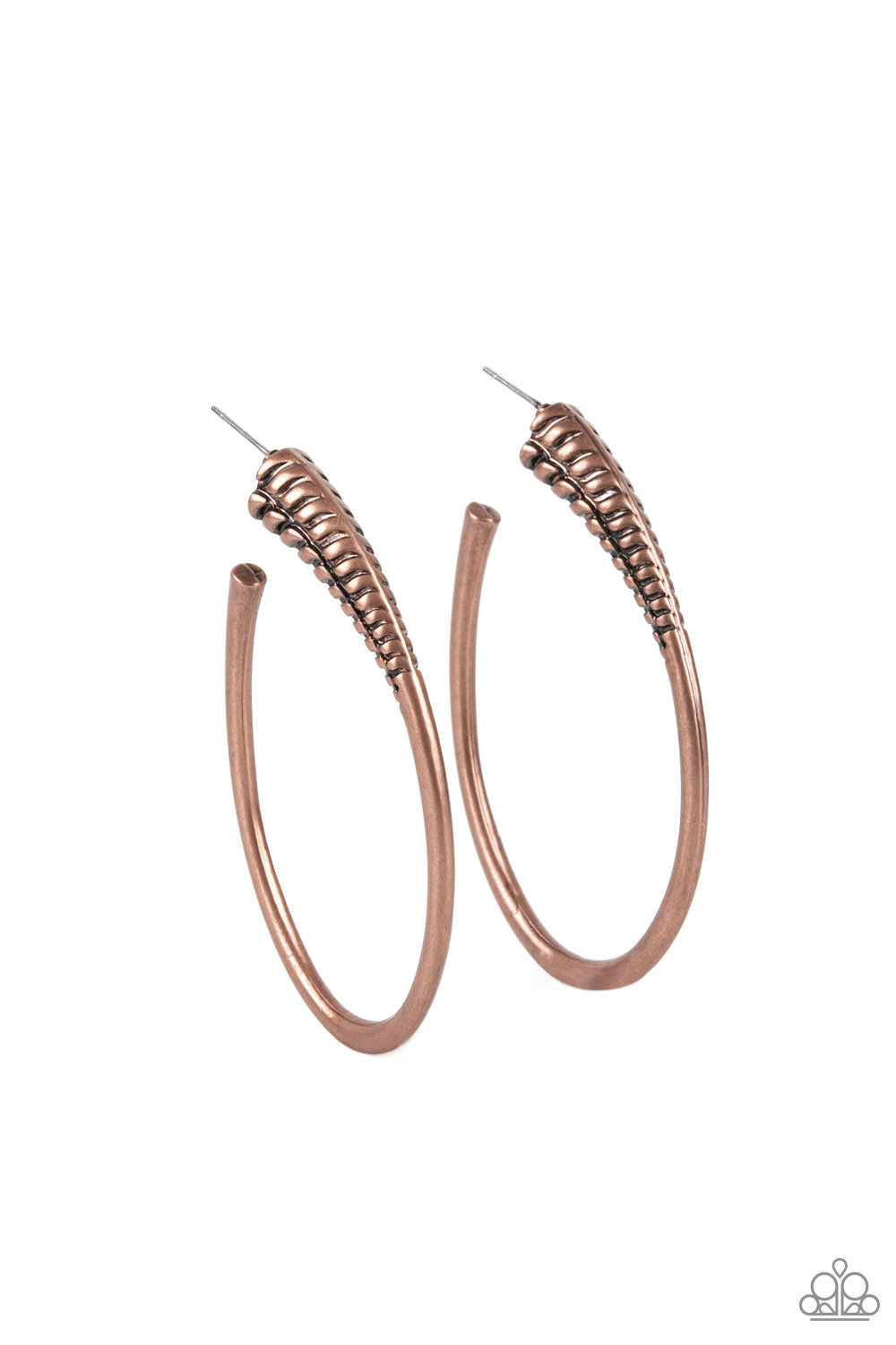 Fully Loaded Copper Paparazzi Earring Cashmere Pink Jewels