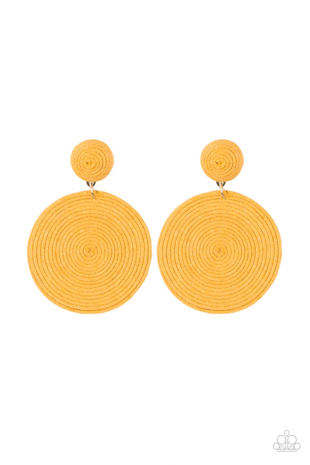 Circulate The Room Yellow Paparazzi Earrings Cashmere Pink Jewels