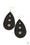 Rustic Torrent Black Paparazzi Earring Cashmere Pink Jewels