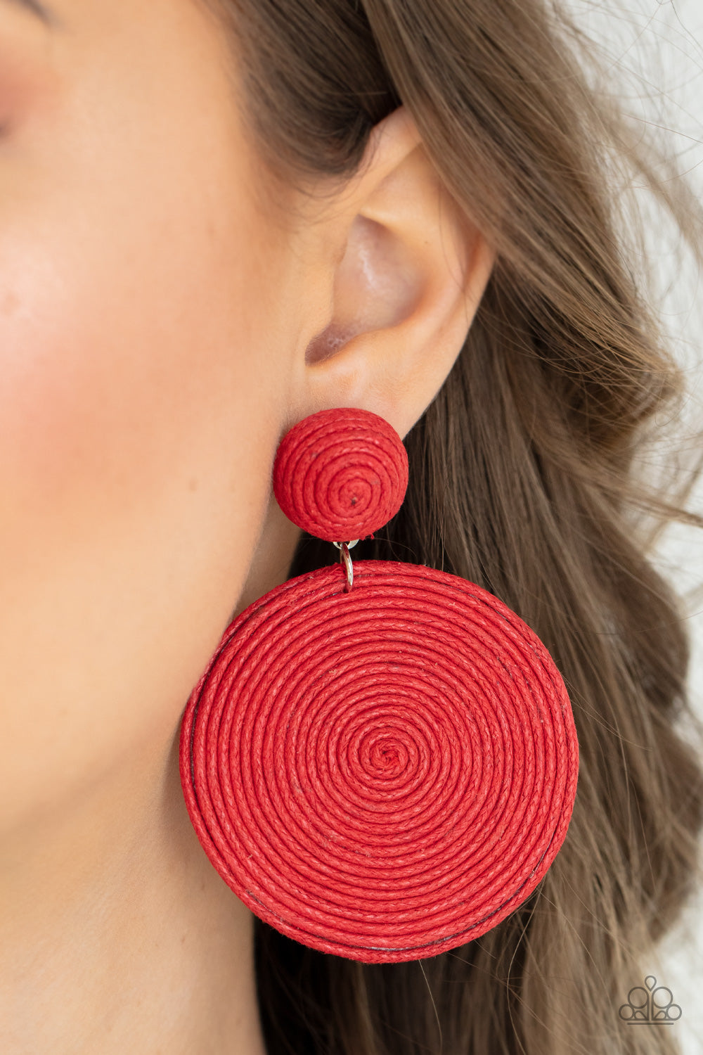 Circulate The Room Red Paparazzi Earrings Cashmere Pink Jewels