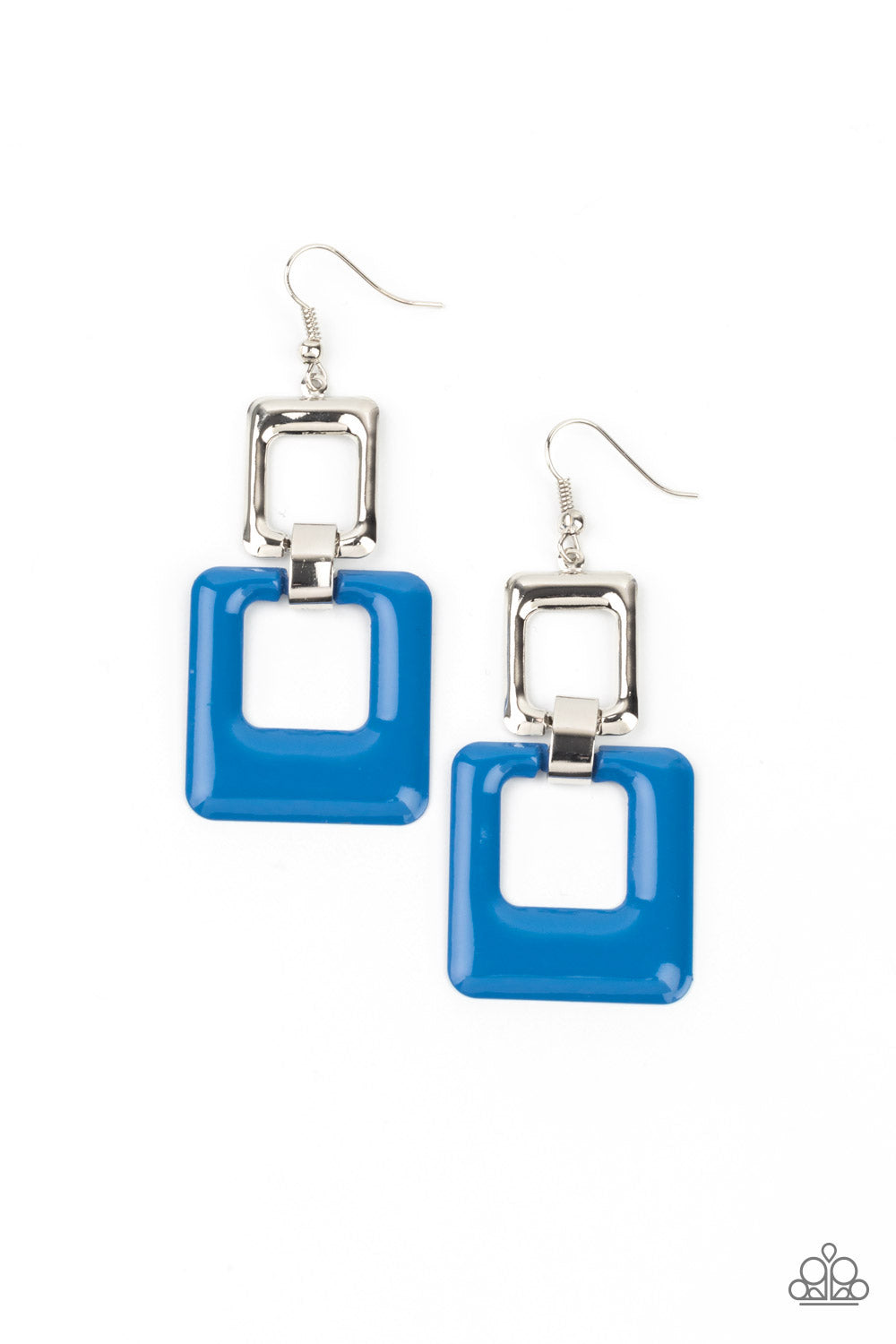 Twice As Nice Blue Paparazzi Earring Cashmere Pink Jewels