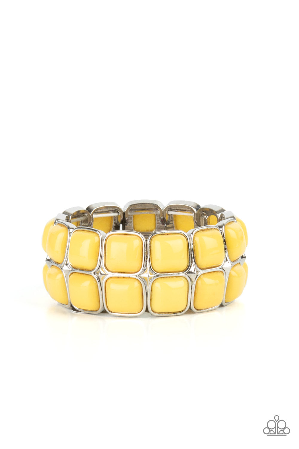 Double The DIVA-ttitude-Yellow Paparazzi Bracelet Cashmere Pink Jewels