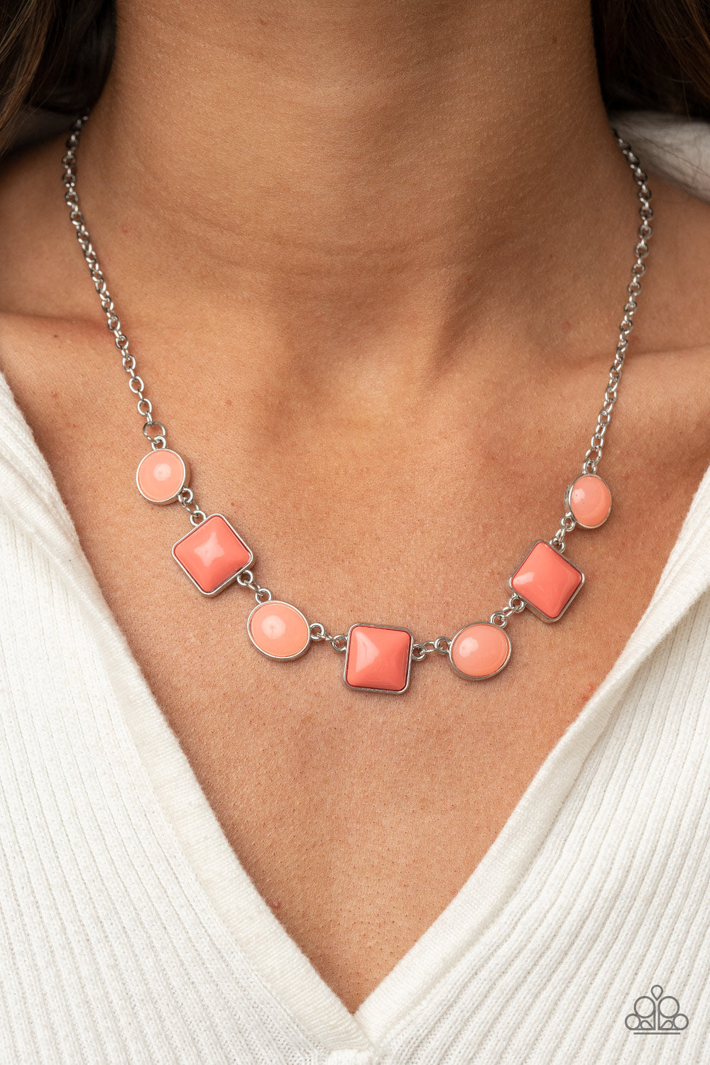Trend Worthy Orange Paparazzi Necklace Cashmere Pink Jewels