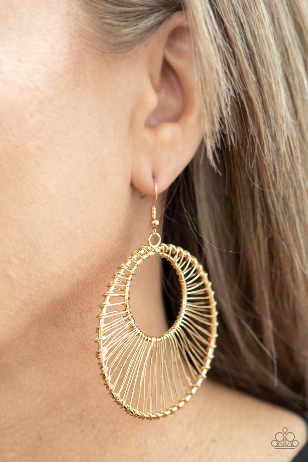 Artisan Applique Gold Paparazzi Earring Cashmere Pink Jewels