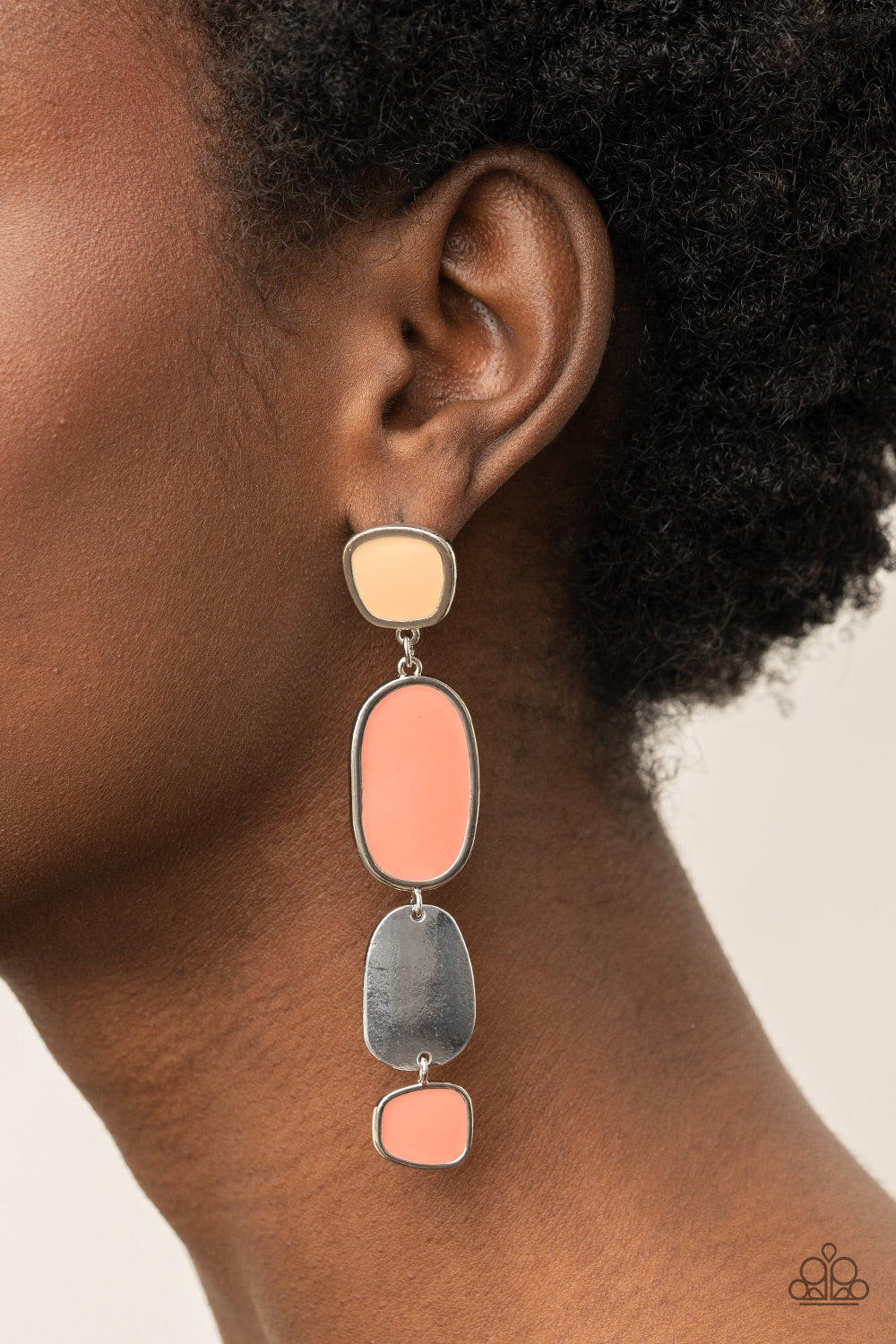 All Out Allure Orange Paparazzi Earring Cashmere Pink Jewels