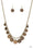 Delightfully Dappled Brass Paparazzi Necklace Cashmere Pink Jewels