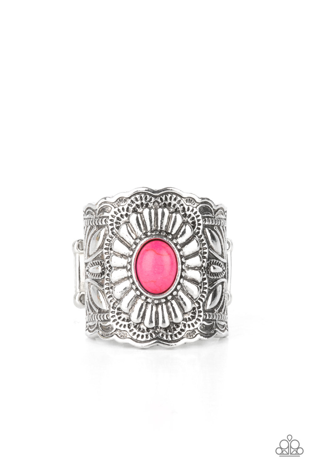 Exquisitely Ornamental Pink Paparazzi Ring Cashmere Pink Jewels