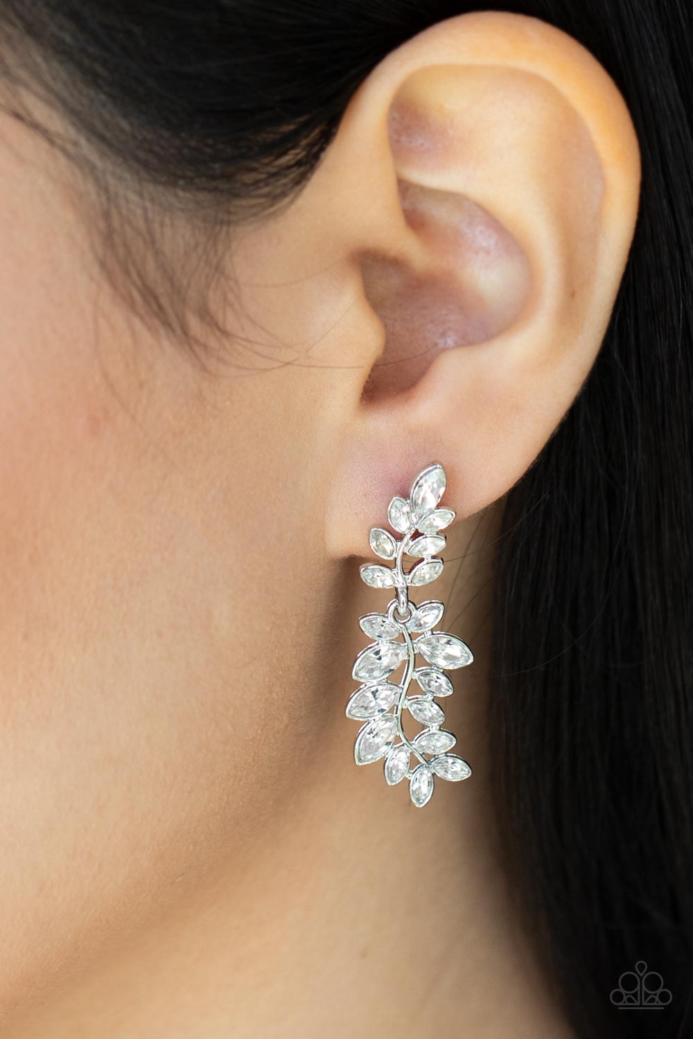 Frond Fairytale White Paparazzi Earrings Cashmere Pink Jewels