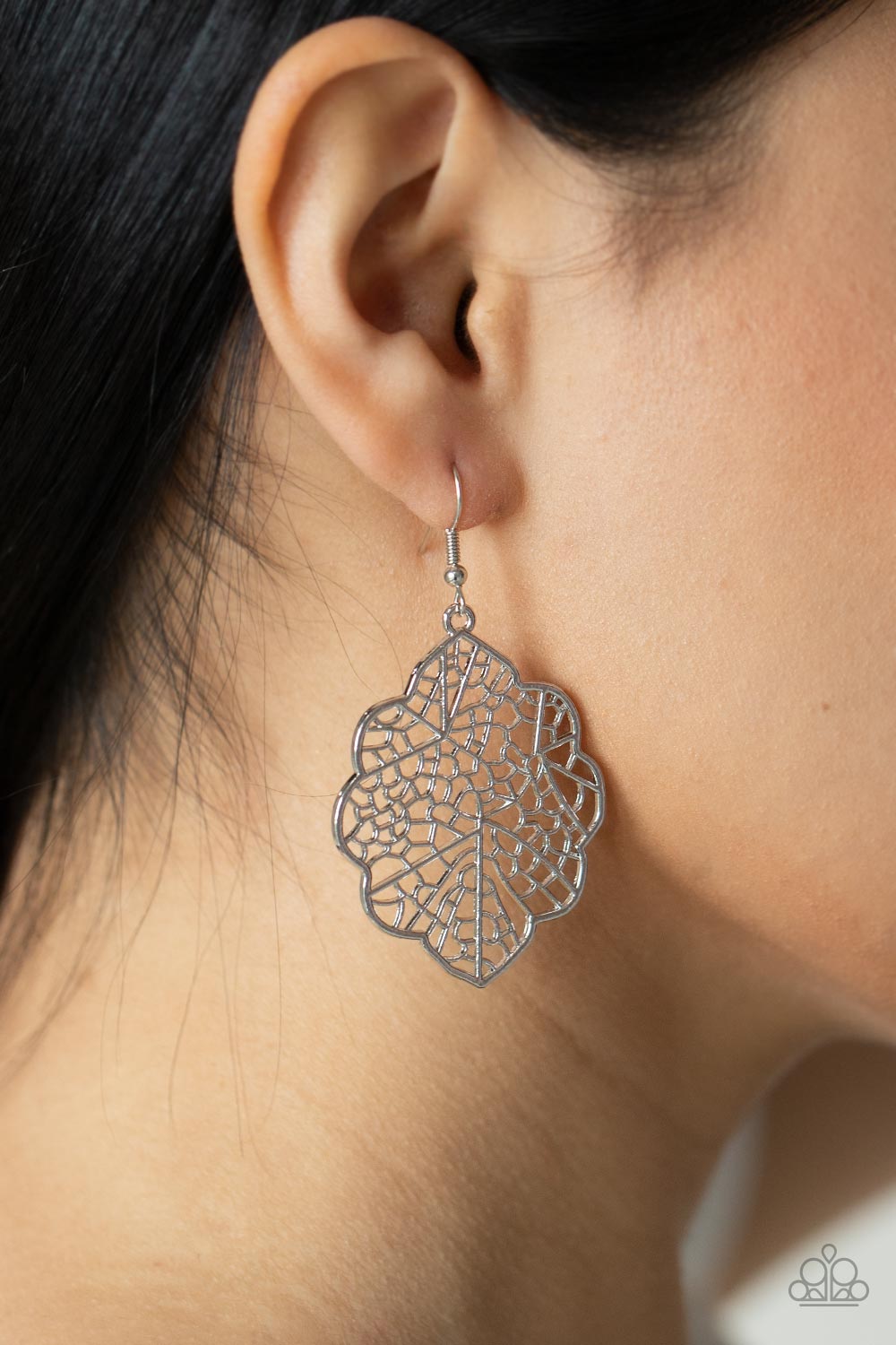 Meadow Mosaic Silver Paparazzi Earring Cashmere Pink Jewels