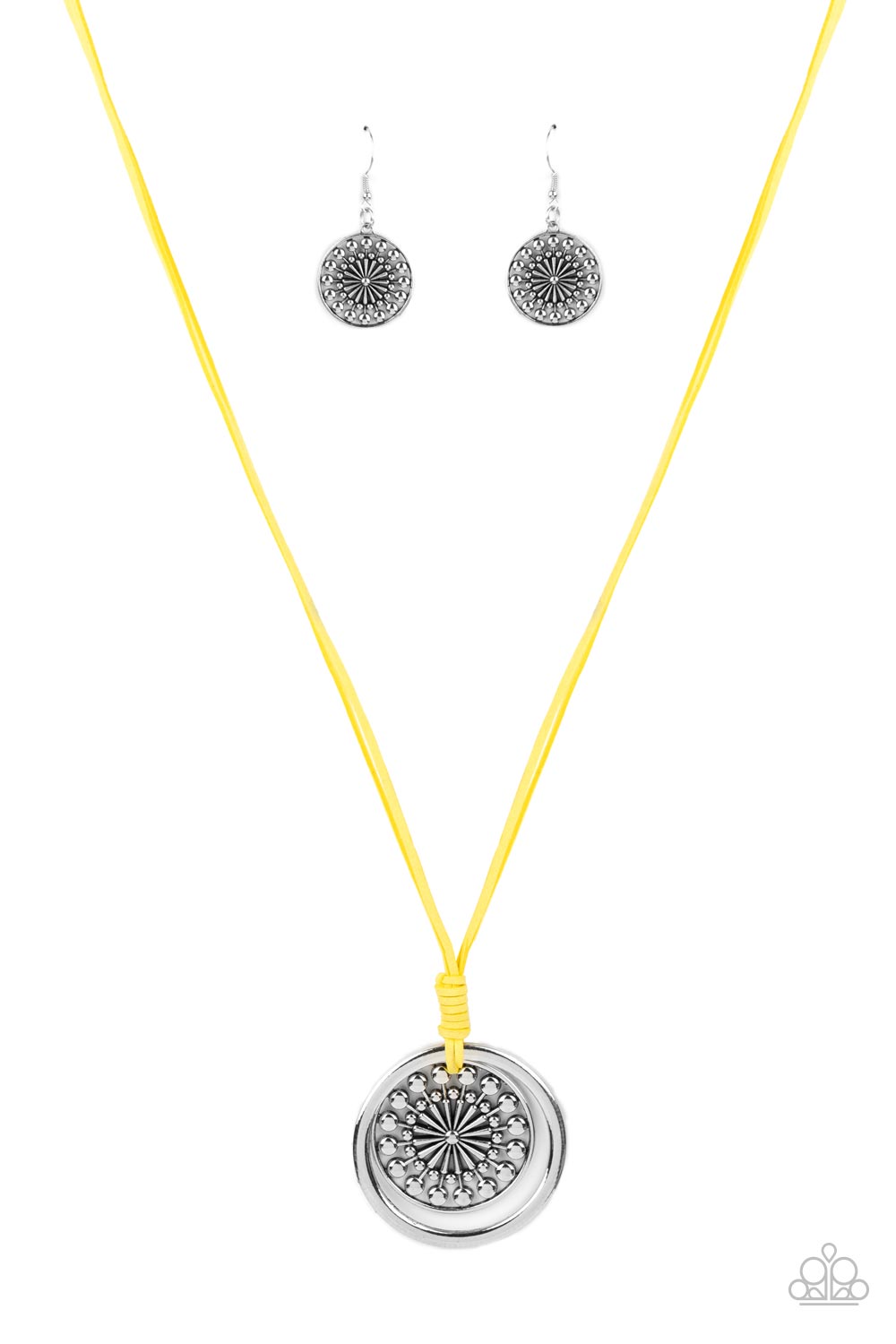 One MANDALA Show Yellow Paparazzi Necklaces Cashmere Pink Jewels