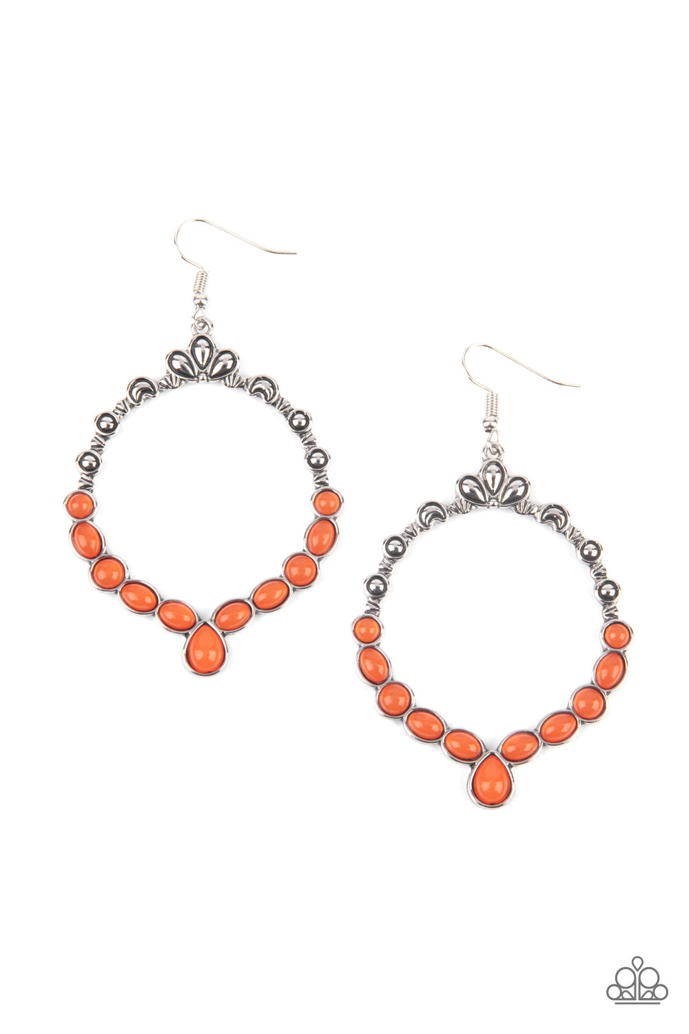 Thai Treasures Orange Paparazzi Earrings Cashmere Pink Jewels
