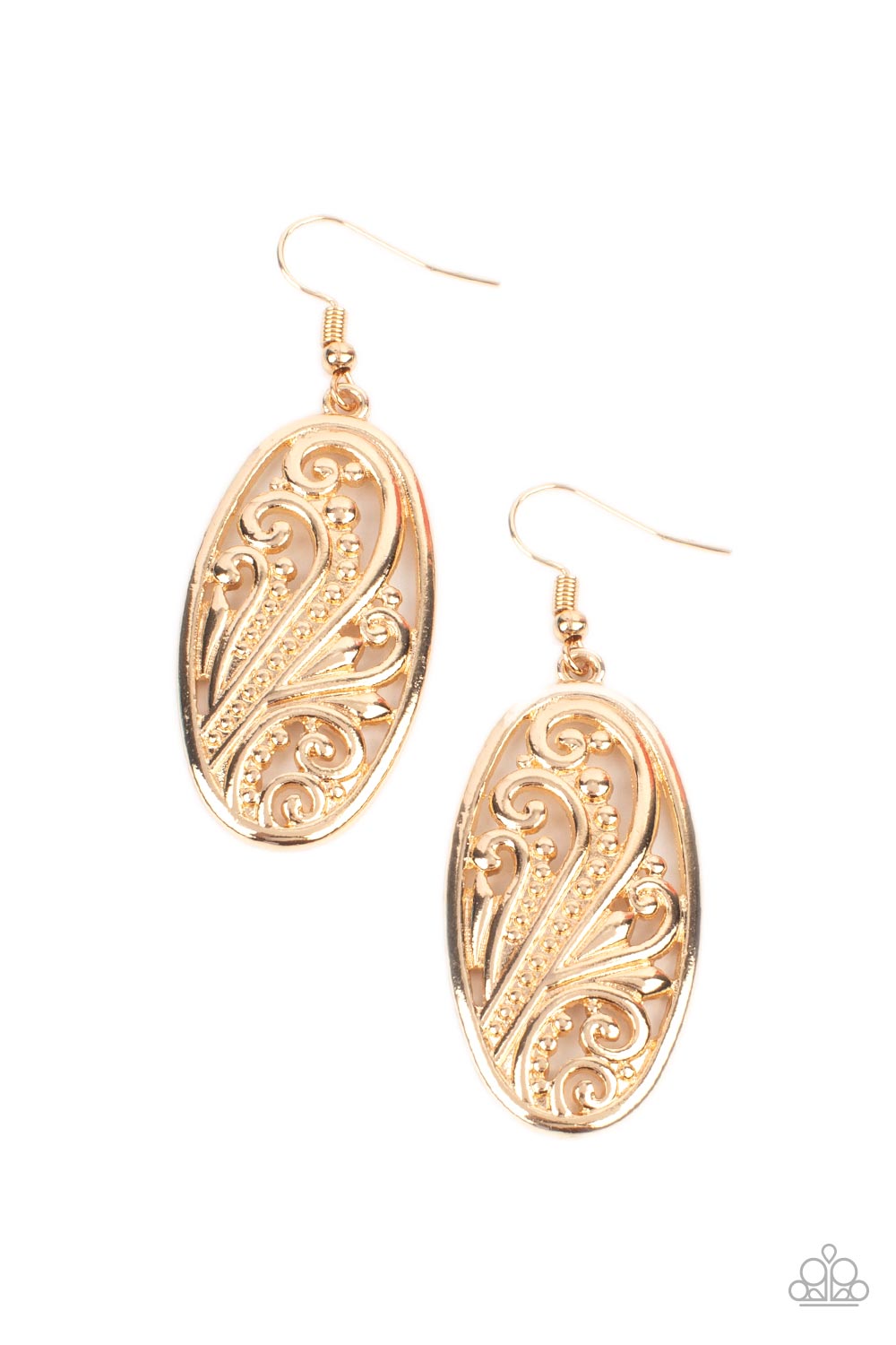 High Tide Terrace Gold Paparazzi Earrings Cashmere Pink Jewels