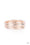 Trophy Texture Rose Gold Paparazzi Bracelet Cashmere Pink Jewels