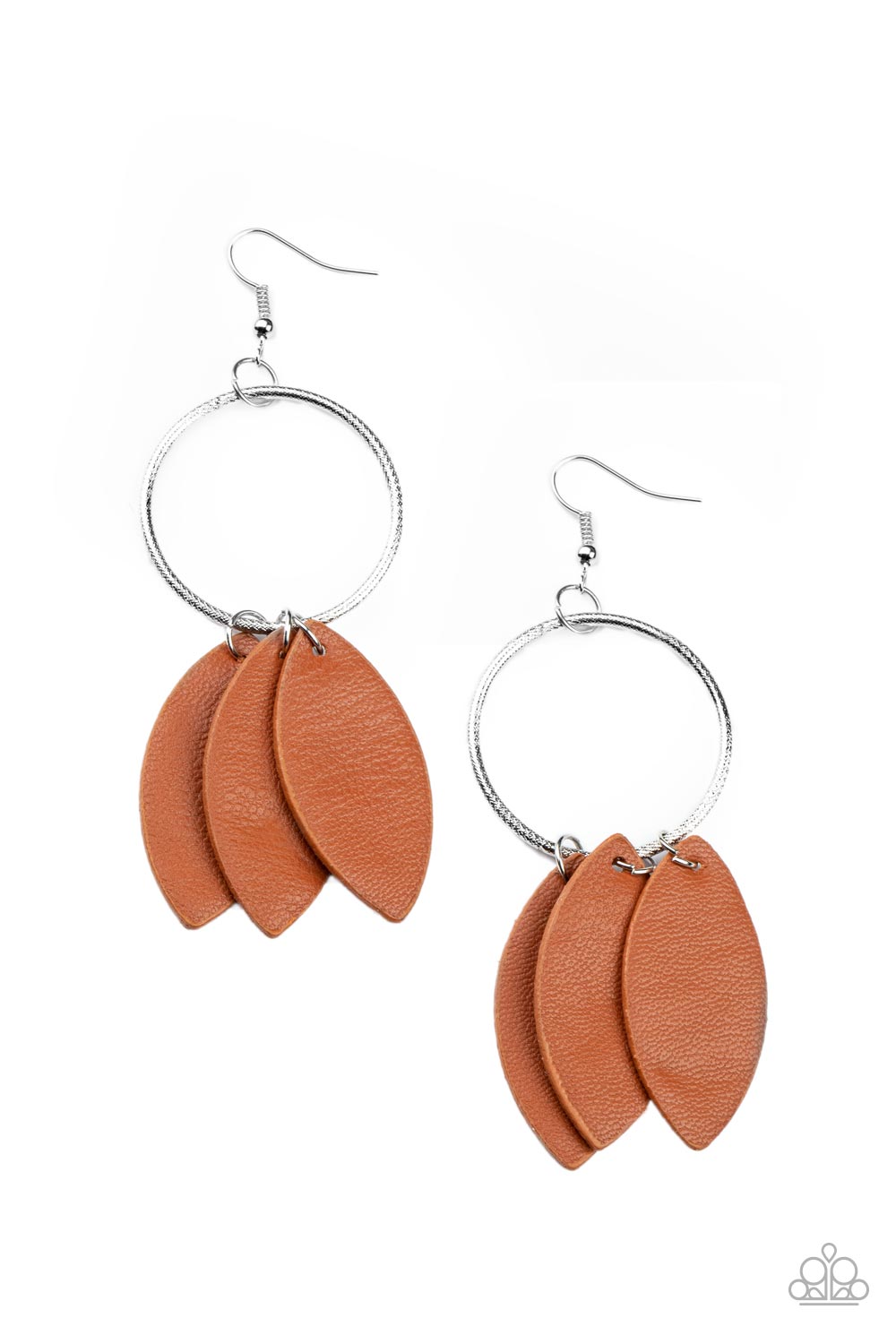 Leafy Laguna Brown Paparazzi Earrings Cashmere Pink Jewels