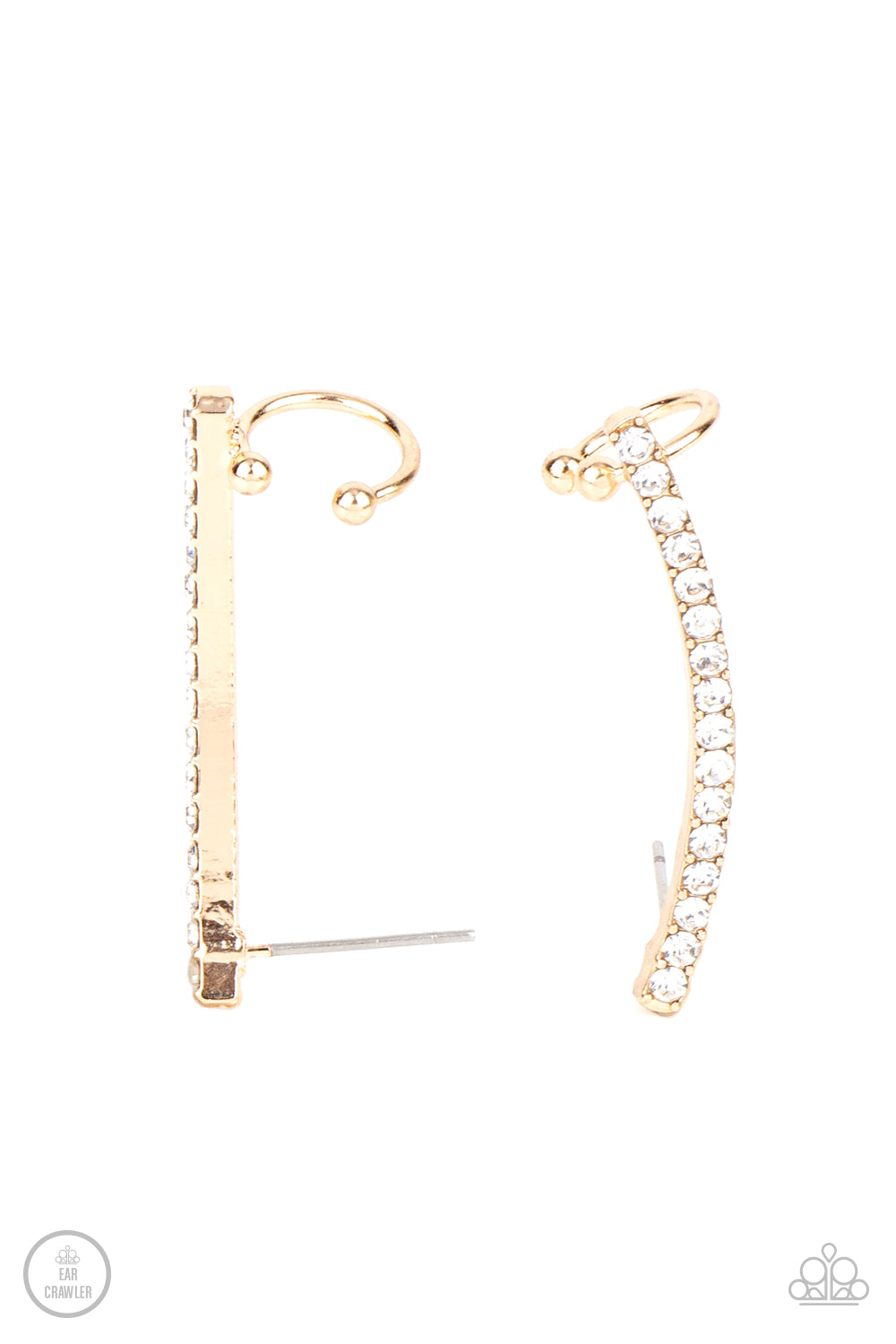 Give Me The SWOOP Gold Paparazzi Earrings Cashmere Pink Jewels