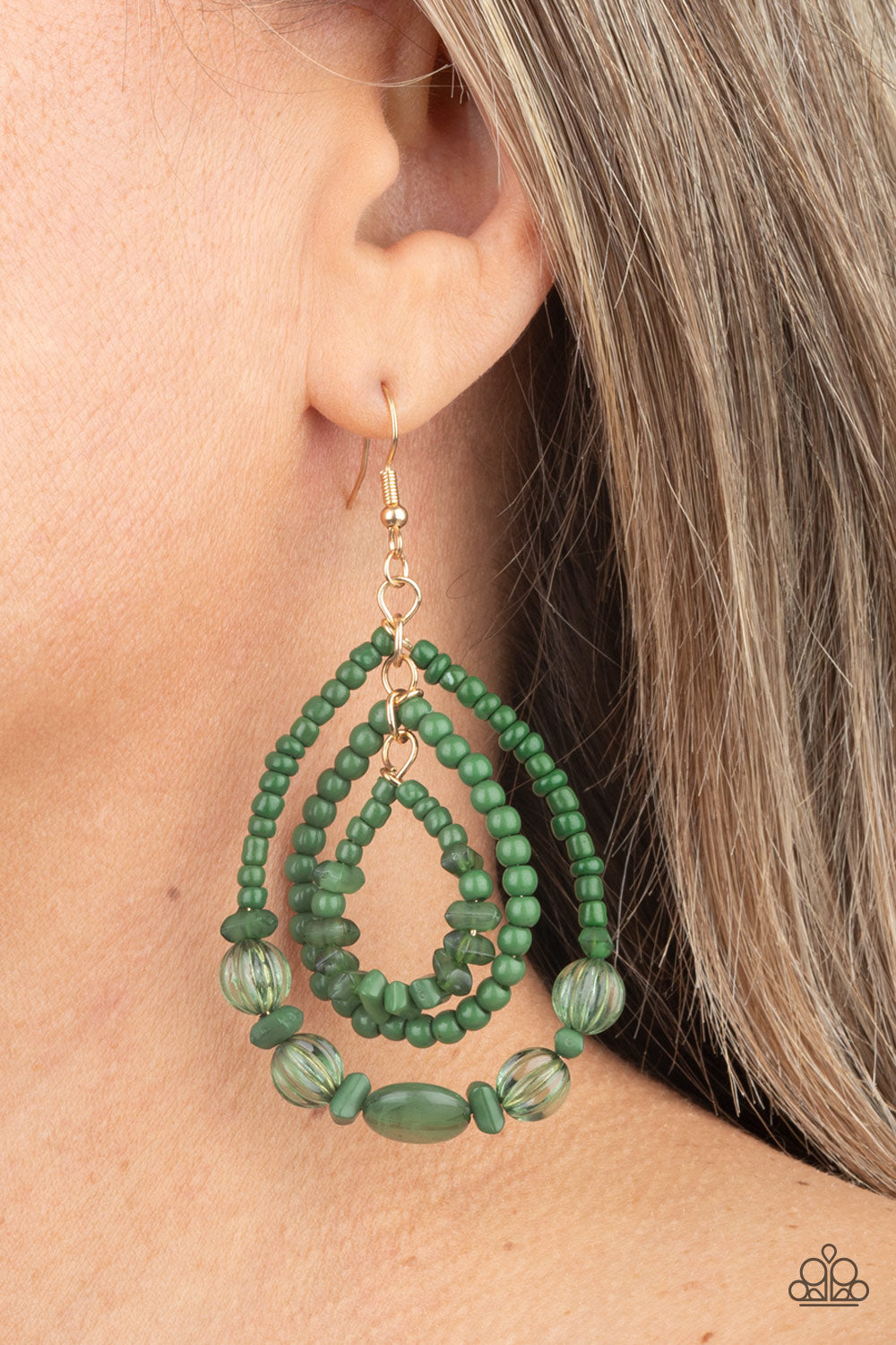 Prana Party Green Paparazzi Earrings Cashmere Pink Jewels