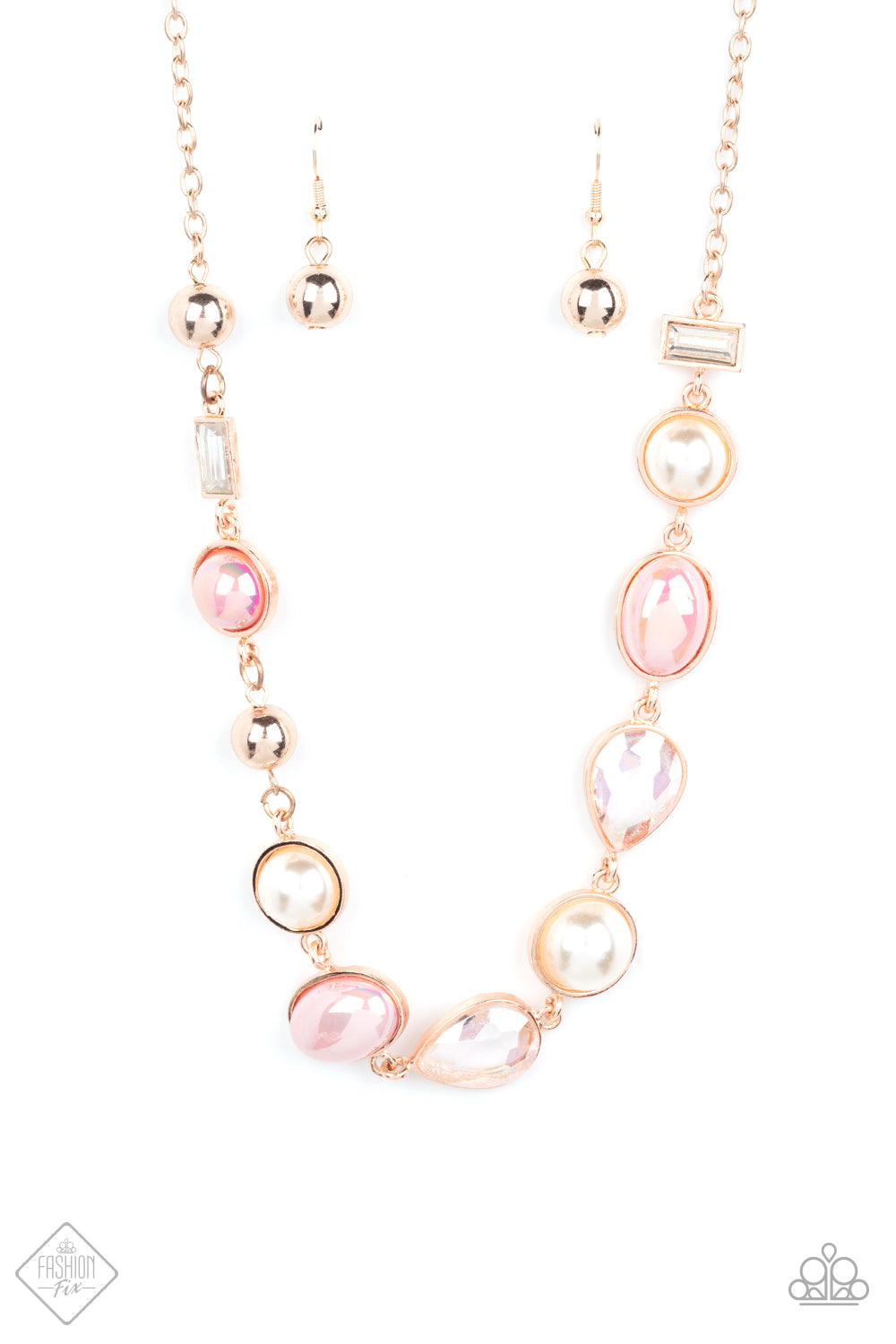 Nautical Nirvana Rose Gold Paparazzi Necklaces Cashmere Pink Jewels