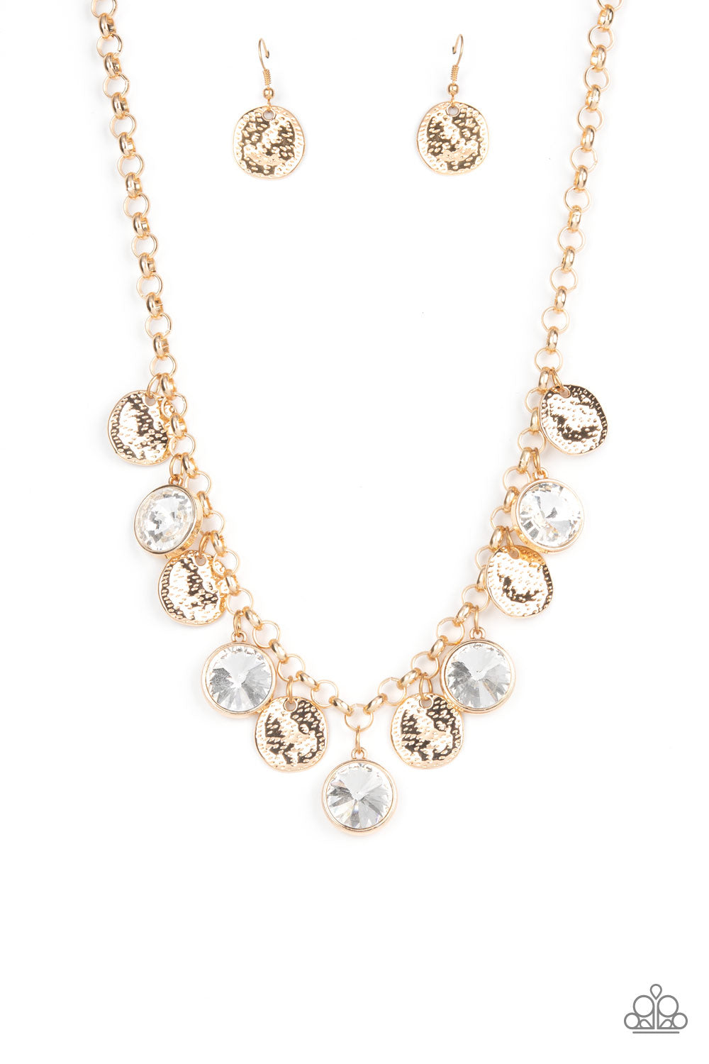 Spot On Sparkle Gold Paparazzi Necklace Cashmere Pink Jewels