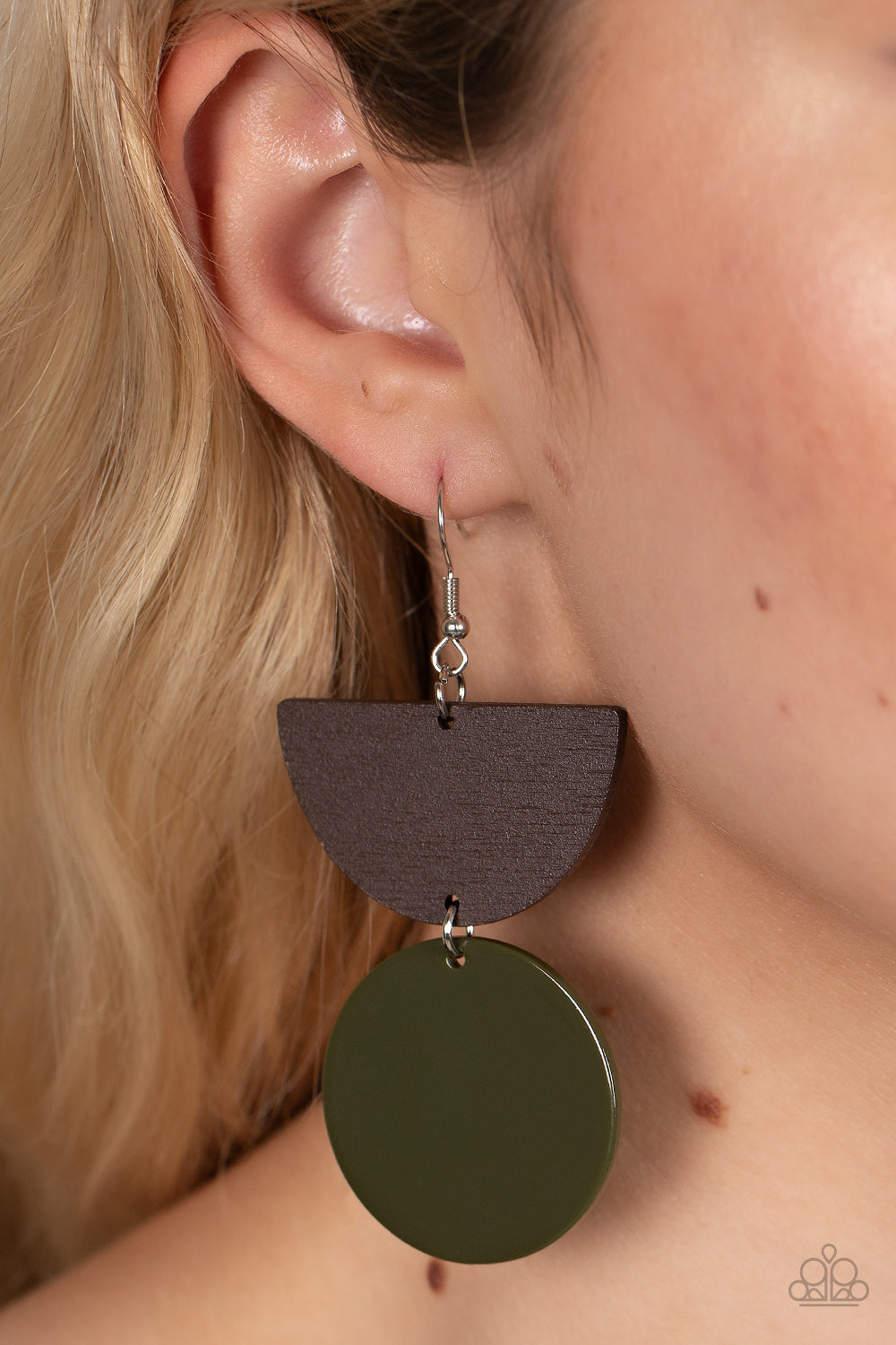 Beach Bistro Green Paparazzi Earrings Cashmere Pink Jewels
