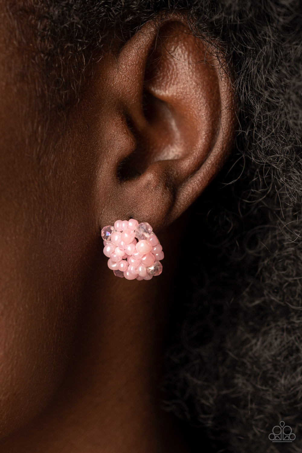 Bunches of Bubbly Pink Paparazzi Earrings Cashmere Pink Jewels