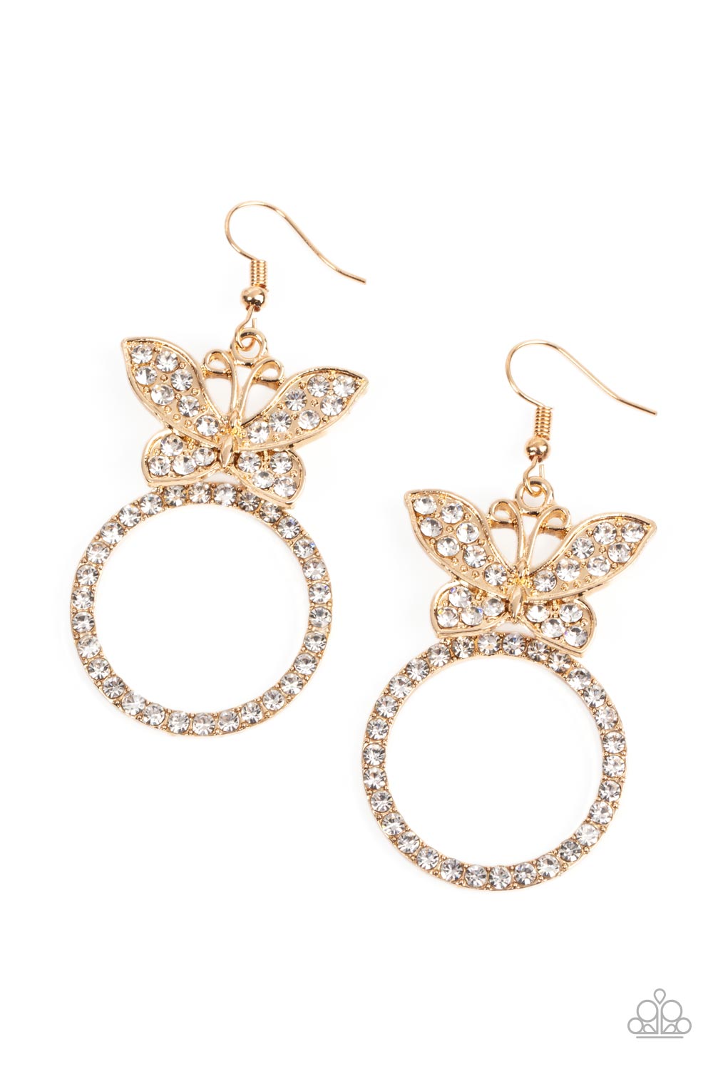 Paradise Found Gold Paparazzi Earrings Cashmere Pink Jewels