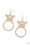 Paradise Found Gold Paparazzi Earrings Cashmere Pink Jewels