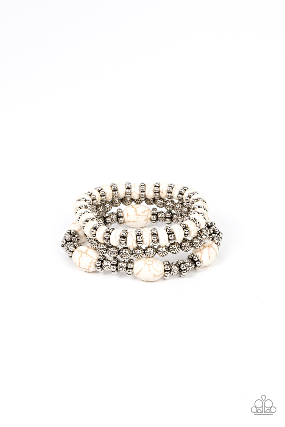 Take by SANDSTORM White Paparazzi Bracelet Cashmere Pink Jewels