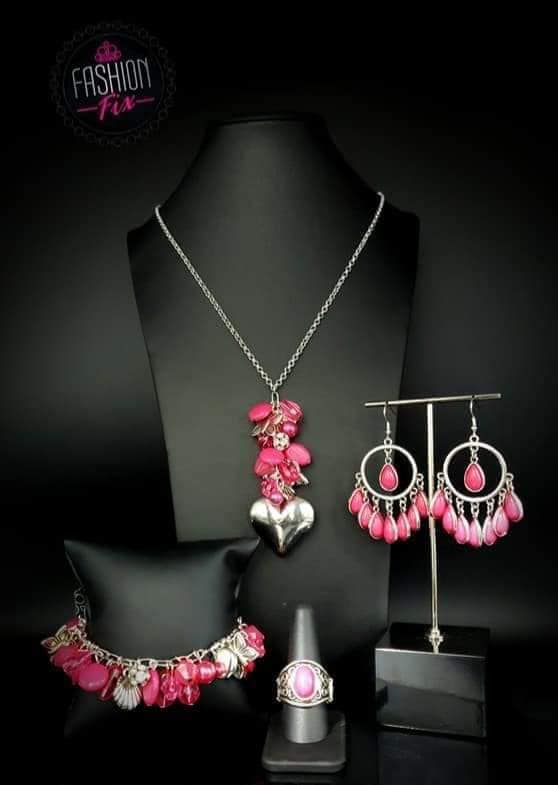 Glimpses of Malibu Paparazzi Feb 2020 Fashion Fix Cashmere Pink Jewels - Cashmere Pink Jewels & Accessories, Cashmere Pink Jewels & Accessories - Paparazzi