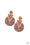 Head Under WATERCOLORS Brown Paparazzi Earrings Cashmere Pink Jewels