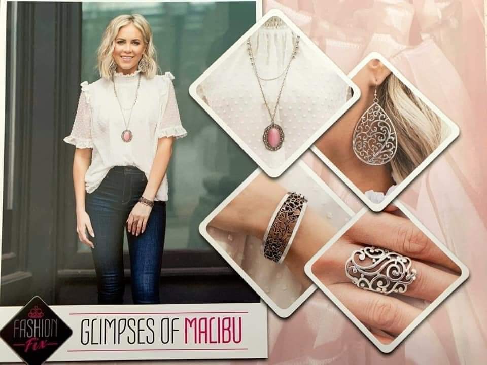 Glimpses of Malibu Paparazzi May 2020 Fashion Fix Cashmere Pink Jewels - Cashmere Pink Jewels & Accessories, Cashmere Pink Jewels & Accessories - Paparazzi