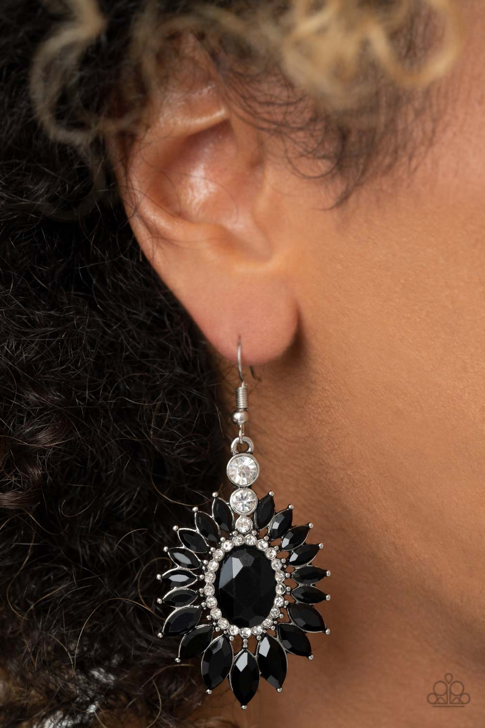 Big Time Twinkle Black Paparazzi Earring Cashmere Pink Jewels