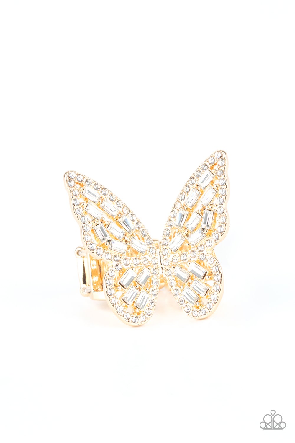 Flauntable Flutter Gold Paparazzi Ring Cashmere Pink Jewels