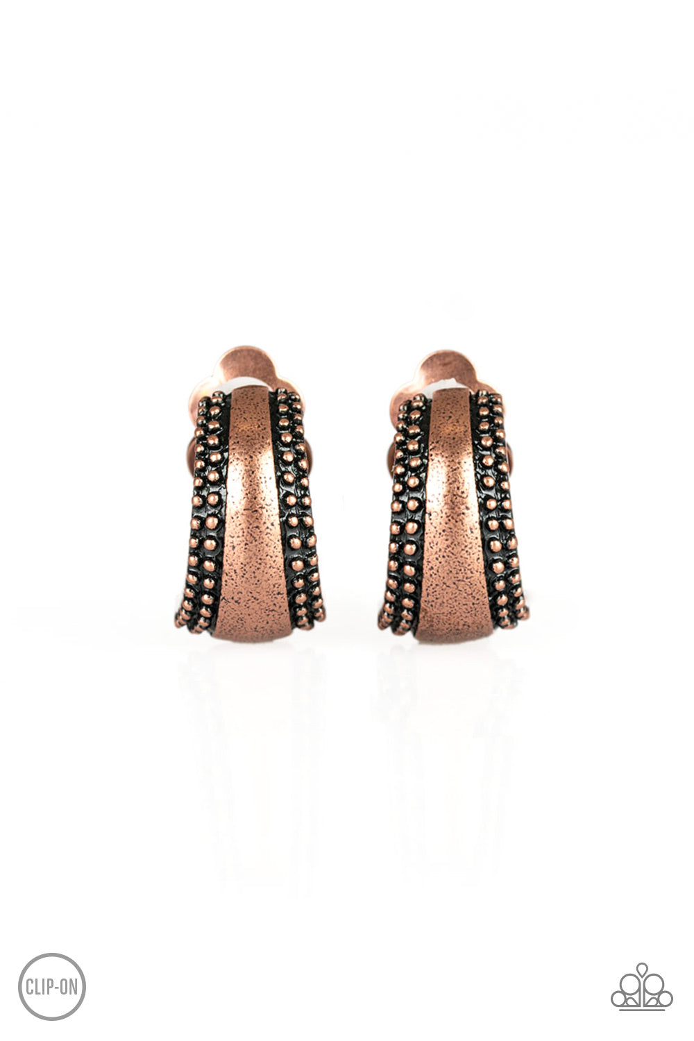 Bells Ringing Copper Paparazzi Clip On Earrings Cashmere Pink Jewels - Cashmere Pink Jewels & Accessories, Cashmere Pink Jewels & Accessories - Paparazzi