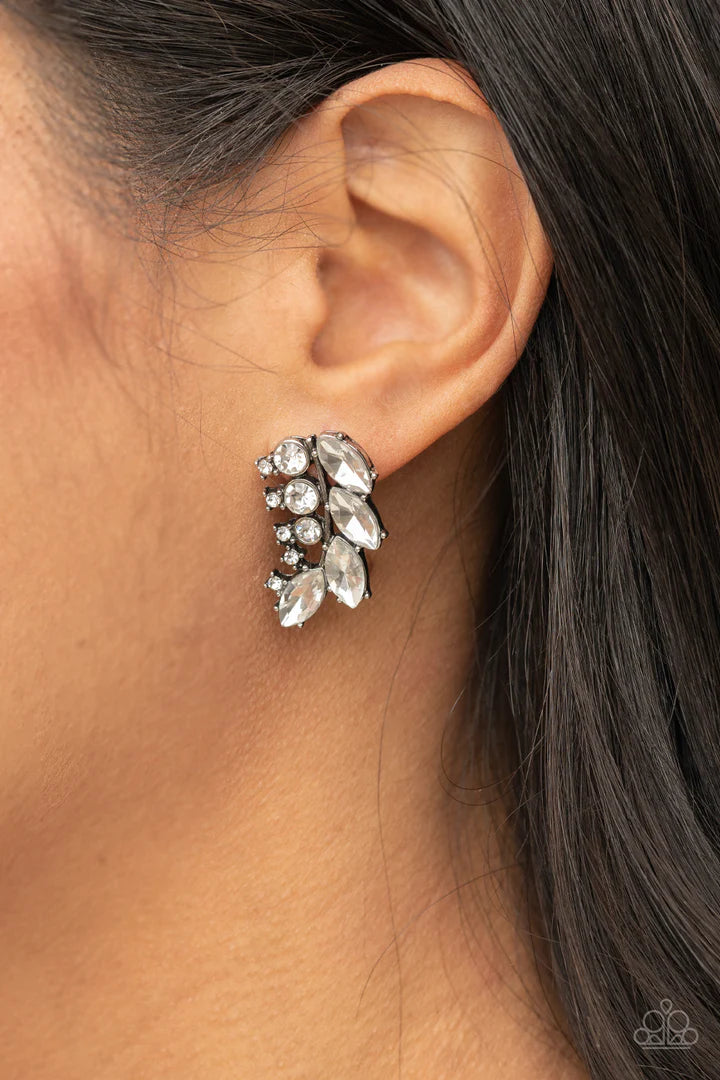 Flawless Fronds White Paparazzi Earrings Cashmere Pink Jewels