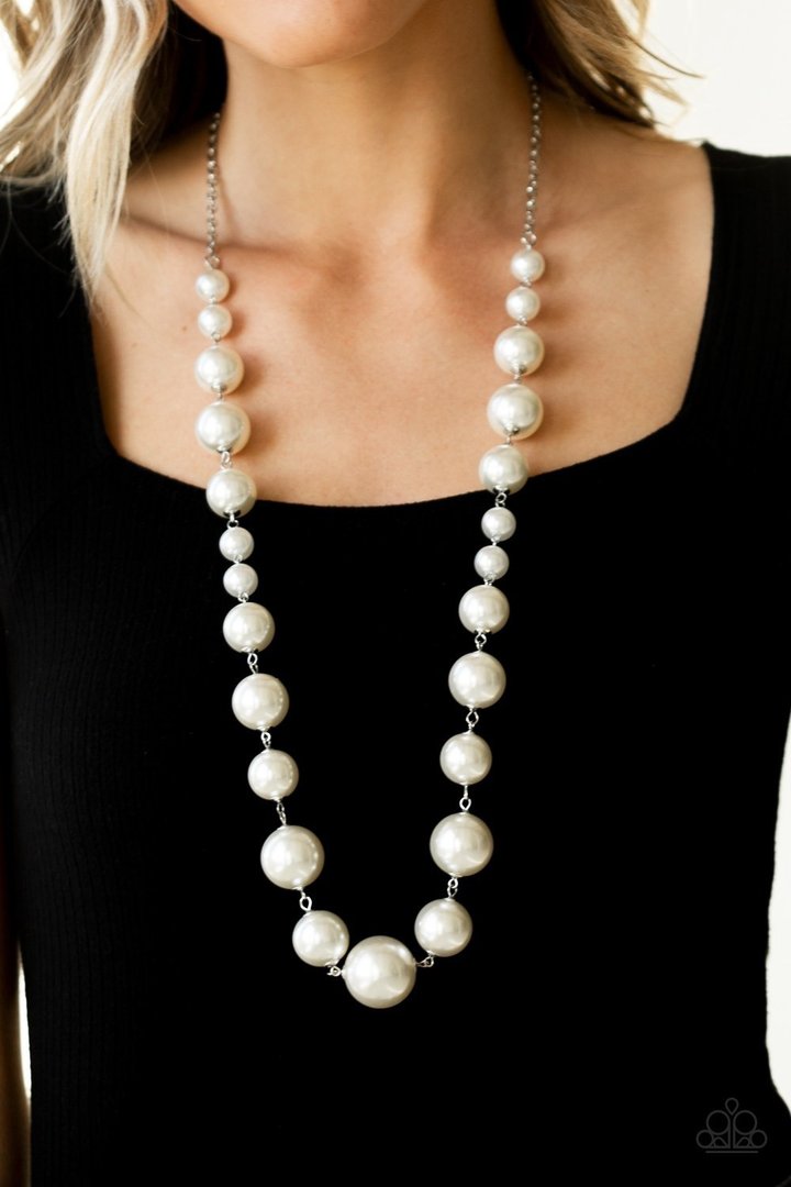 Pearl Prodigy White Paparazzi Necklace Cashmere Pink Jewels